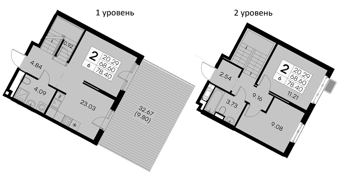 2-комнатная квартира 78.4 м², 2/8 эт., ЖК «Glorax City Балтийская»